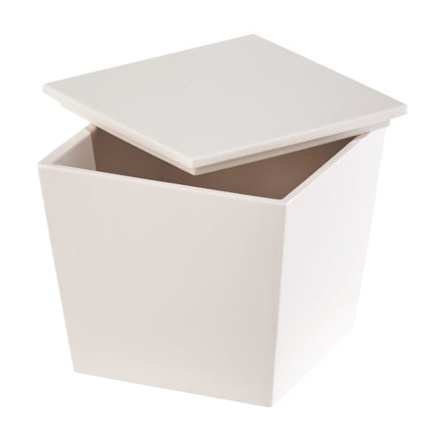 Spa Collection Melamine Cotton Container, White